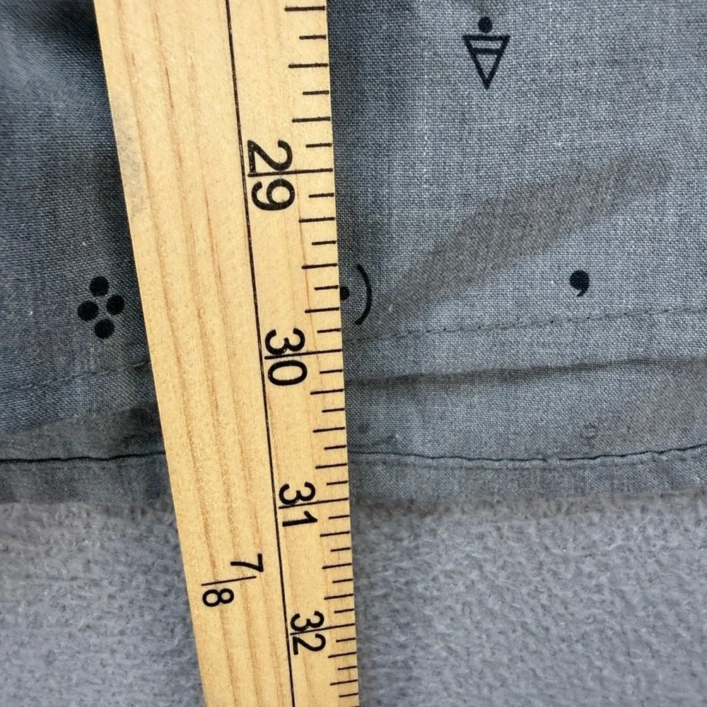 The North Face Button Down Shirt Short Sleeve Regular Fit XL Gray Geometric Prep